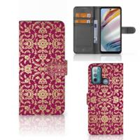 Wallet Case Motorola Moto G60 Barok Pink Wallet Case Motorola Moto G60 Barok Pink