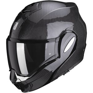 SCORPION EXO-Tech Evo Carbon Solid, Systeemhelm, Zwart