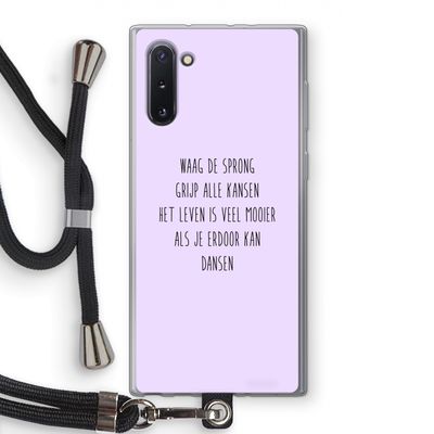 Sprong: Samsung Galaxy Note 10 Transparant Hoesje met koord