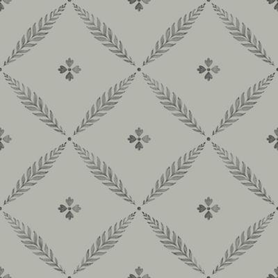 Dutch Wallcoverings Blomstermala - Henry Grey/Black - Grijs/Zwart