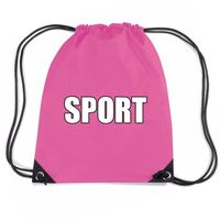 Nylon sport gymtasje roze jongens en meisjes   - - thumbnail