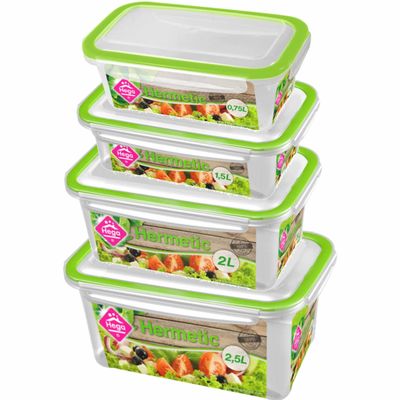 Diepvries/koelkast voedsel bewaarbakjes set van 8x stuks diverse formaten