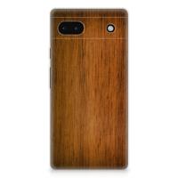 Google Pixel 6A | Bumper Hoesje | Donker Hout