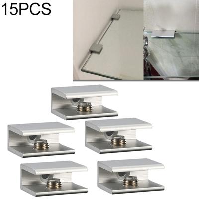 15 STKS single hole aluminiumlegering glas bevestigings clip S 8mm