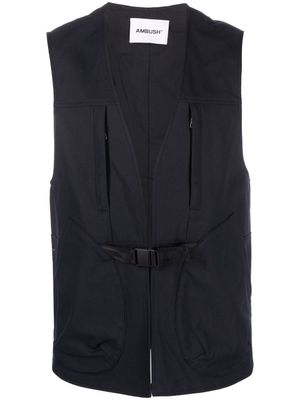 AMBUSH gilet à col v - Noir
