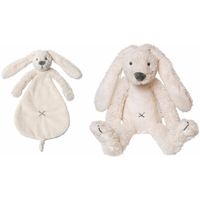 Happy Horse witte konijnen baby knuffeltje en knuffeldoekje Richie voor jongens/meisjes