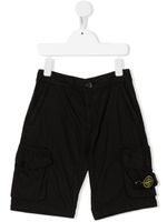 Stone Island Junior short à patch logo - Noir