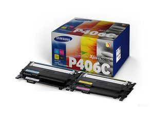 Samsung CLT-P406C tonercartridge Origineel Zwart, Blauw, Magenta, Geel 4 stuk(s)