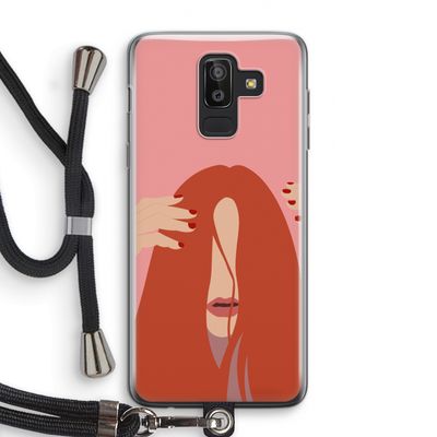 Woke up like this: Samsung Galaxy J8 (2018) Transparant Hoesje met koord