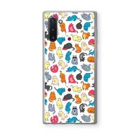 Kleurrijke katten: Samsung Galaxy Note 10 Transparant Hoesje