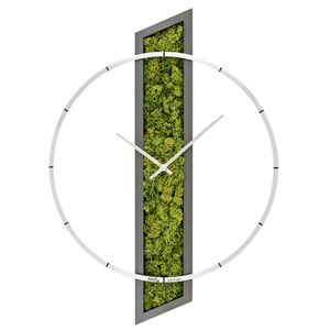 AMS W9605 Wandklok Design aluminiumkleurig metaal 65 cm