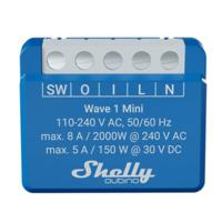 Shelly Qubino Wave 1 Mini Slimme schakelaar Blauw - thumbnail