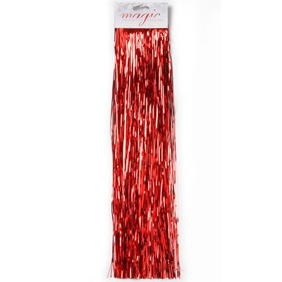 10x zakjes rood lametta engelenhaar 50 cm kerstboomversiering