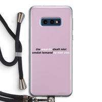 uw waarde daalt niet: Samsung Galaxy S10e Transparant Hoesje met koord