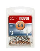 Novus Blindklinknagel C4 X 12mm, Koper, 20 st. - 045-0040