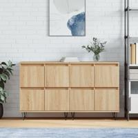 Dressoirs 2 st bewerkt hout sonoma eikenkleurig