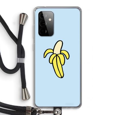 Banana: Samsung Galaxy A72 5G Transparant Hoesje met koord