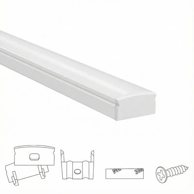 Ledstrip profiel wit opbouw 2m - 7 mm hoog - compleet met afdekkap
