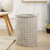 EcoStore Wasmand - Opvouwbare Canvas & Linnen Wasmand met Handvat en Trekkoord Sluiting