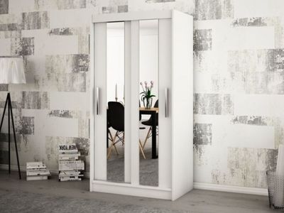 Kast POLETTE 2 schuifdeuren 120 cm wit