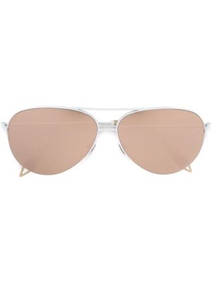 Victoria Beckham Eyewear lunettes de soleil à monture aviateur - Blanc