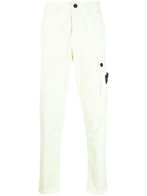 Stone Island pantalon slim à patch Compass - Vert
