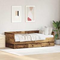 Dagbedframe met lades Oud hout 90 x 190 cm Bewerkt hout