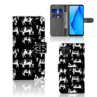 Huawei P40 Lite | Telefoonhoesje | Met pasjeshouder | Koetjes