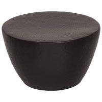 Salontafel Ø 50x30 cm gehamerd aluminium zwart