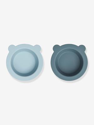 Set van 2 kommen met zuignappen Peony - LIEWOOD blauw