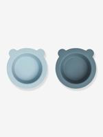 Set van 2 kommen met zuignappen Peony - LIEWOOD blauw