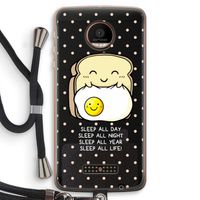 Sleep All Day: Motorola Moto Z Force Transparant Hoesje met koord