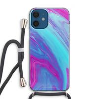 Zweverige regenboog: iPhone 12 Transparant Hoesje met koord