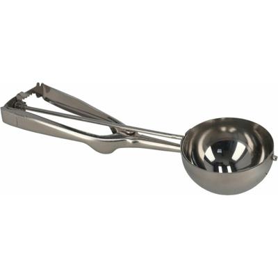 IJsschep - voor 6 cm scoops - zilver - 23 cm - RVS - ijslepel