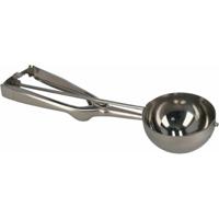 IJsschep - voor 6 cm scoops - zilver - 23 cm - RVS - ijslepel