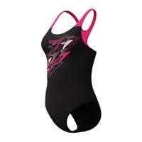 Speedo Medley Logo Medalist badpak zwart/roze dames