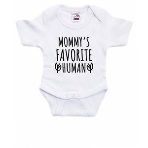 Mommys favourite human cadeau baby rompertje wit jongen/meisje