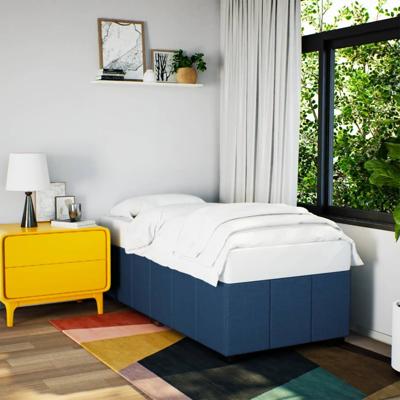 Bedframe zonder matras 90x190 cm stof blauw