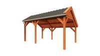 Trendhout Kapschuur de Deel 505x340 cm- Kapschuurdak- Onbehandeld lariks Douglas hout- Trendhout