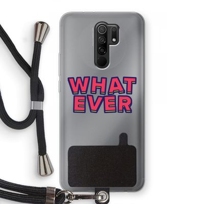 Whatever: Xiaomi Redmi 9 Transparant Hoesje met koord