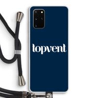 Topvent Navy: Samsung Galaxy S20 Plus Transparant Hoesje met koord