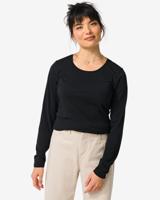 HEMA Dames basic t-shirt zwart (zwart) - thumbnail