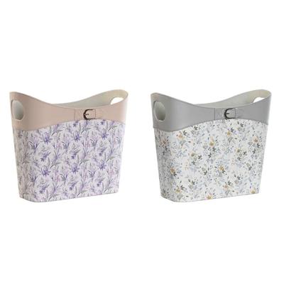 Tijdschriftenrek DKD Home Decor Wit Grijs Lila Licht Roze Polyurethaan 39 x 21 x 34 cm (2 Stuks)