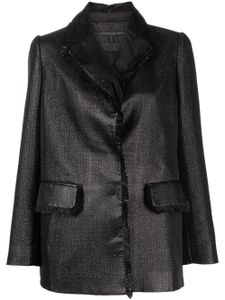 SHIATZY CHEN blazer métallisé à franges - Noir