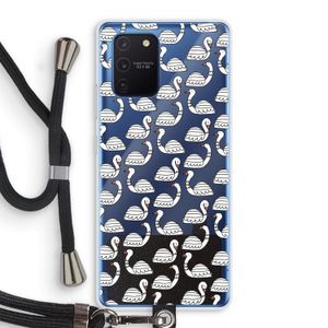 Zwanen: Samsung Galaxy Note 10 Lite Transparant Hoesje met koord