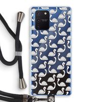 Zwanen: Samsung Galaxy Note 10 Lite Transparant Hoesje met koord