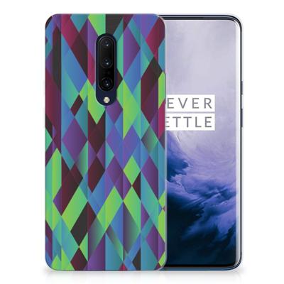 OnePlus 7 Pro | TPU Hoesje | Abstract Green Blue