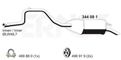 Einddemper ERNST, u.a. fÃ¼r Ford
