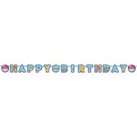 Pokemon feest wenslijn/letterslinger Happy Birthday 218 x 12 cm