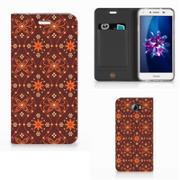 Huawei Y5 2 | Y6 Compact Hoesje met Magneet Batik Brown